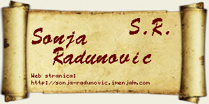 Sonja Radunović vizit kartica